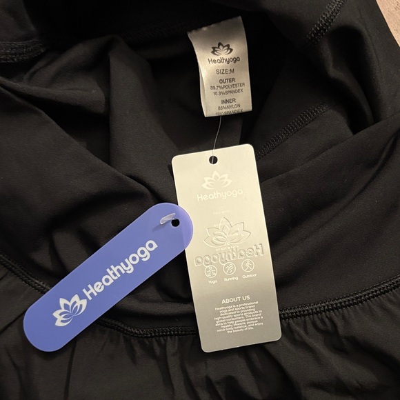 Healthyoga Black High-Low Women's Skirt - Picture 4 of 7